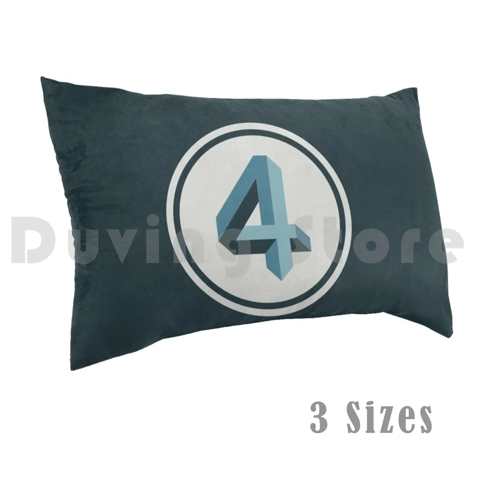 Lucky Number 4 Pillow case 1926 Lettering Number Herbie Racing Fantastic Amazing Solid Four 4