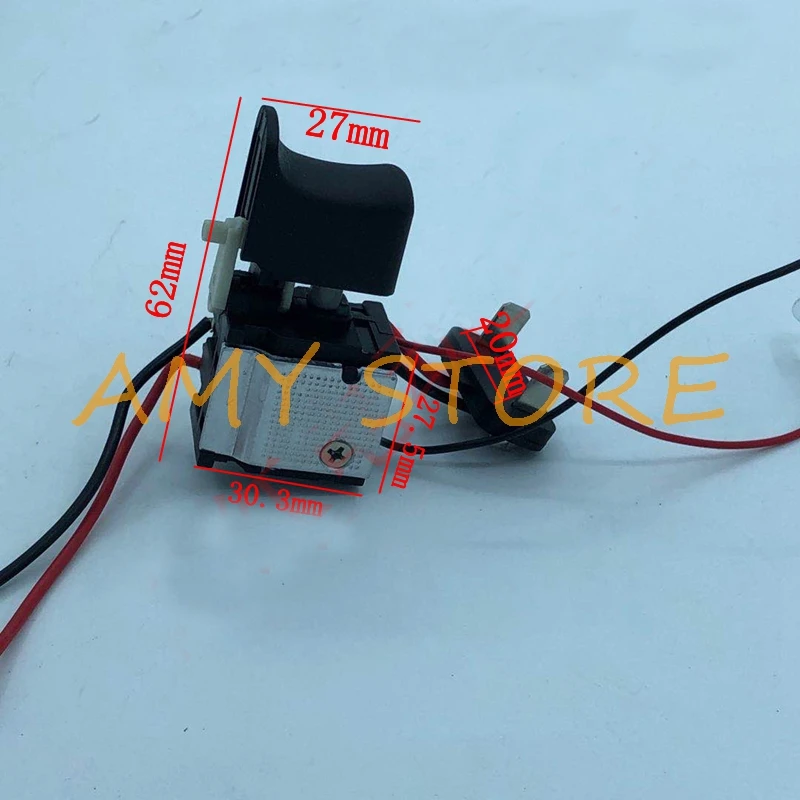 1Pc 7.2-24V 12A per batteria al litio Trapano a batteria Interruttore di controllo della velocità Trapano elettrico Interruttore a grilletto con piccola luce
