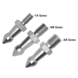 Tripod Foot Spike M8 1/4 3/8 Inch Photography Accessories Stainless Steel Tripod Ground Spike Camera Stand Replacement Parts
