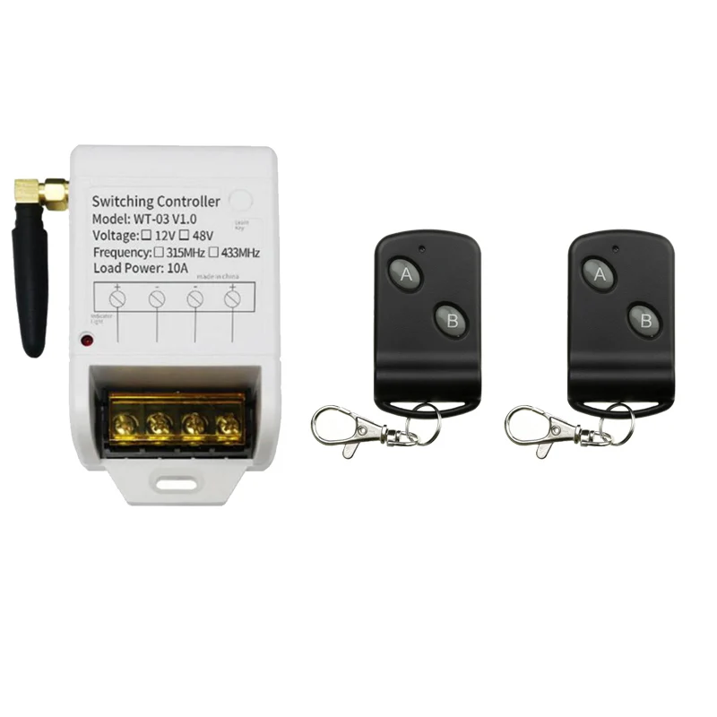 DC12V-48V 1CH 1CH RF Wireless Remote Control Switch System transmitter&receiver relay Receiver Smart Home Switch Can Time delay