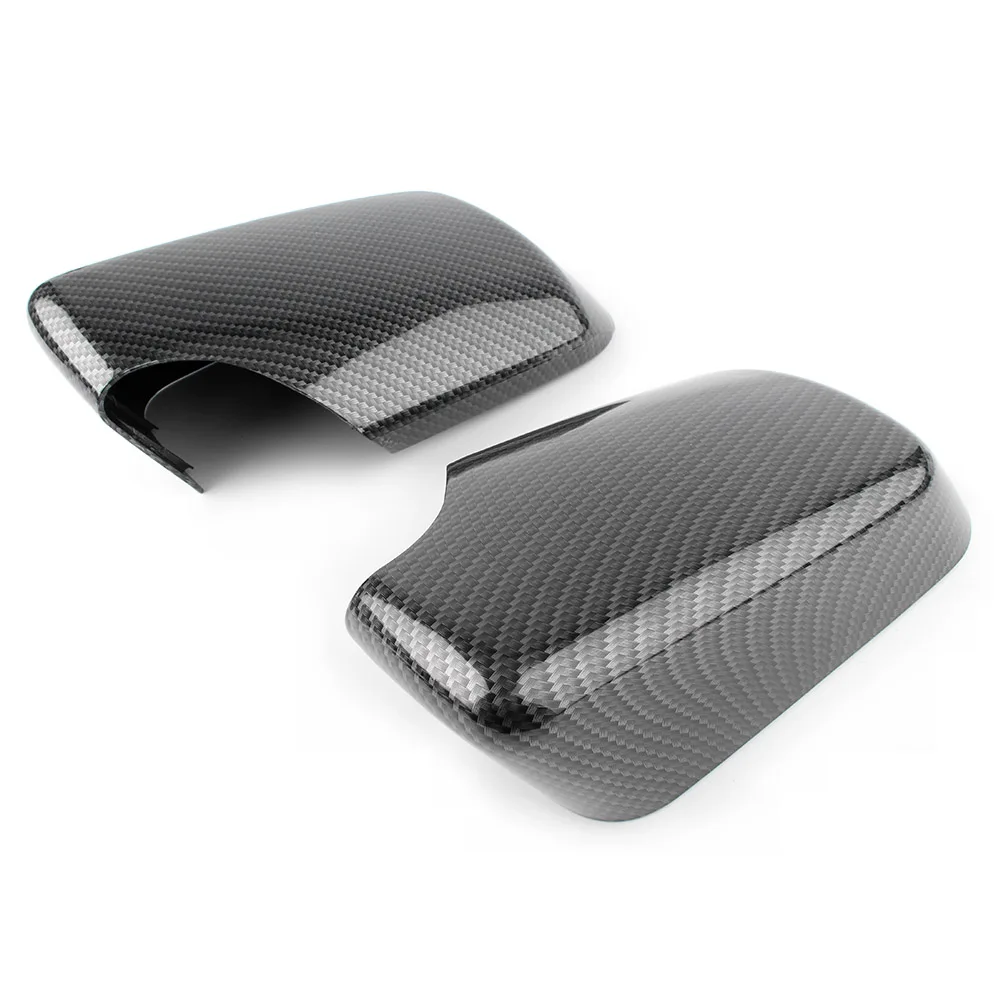 2x Car Exterior Rear View Side Mirror Cover Carbon Fiber Styling ABS Trim For BMW E46 1998 1999 2000 2001 2002 2003 2004 2005