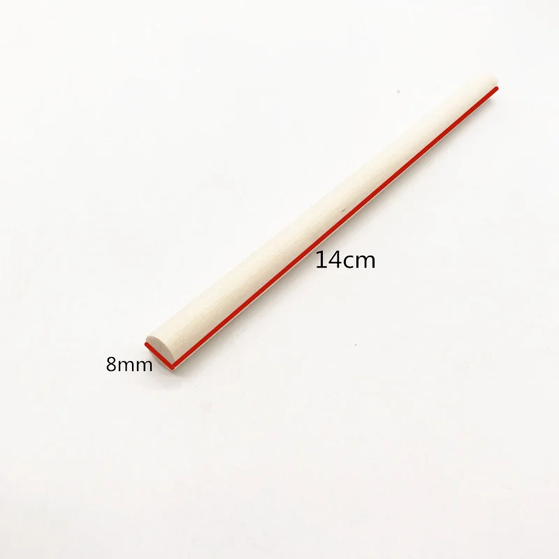 20 pcs high quality solid wood round wood stick DIY model long wood stick wood crafts creativity 14 * 0.8 cm