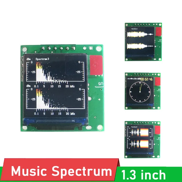 DYKB 1.3 "Mini LCD analizator widma muzycznego MP3 wzmacniacz mocy wskaźnik poziomu Audio rytm zrównoważony moduł miernika VU