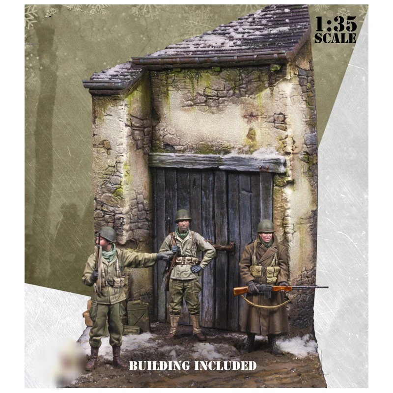 1/35 Resin Model Figure GK, Military theme ，With scenes , Unassembled and unpainted kit