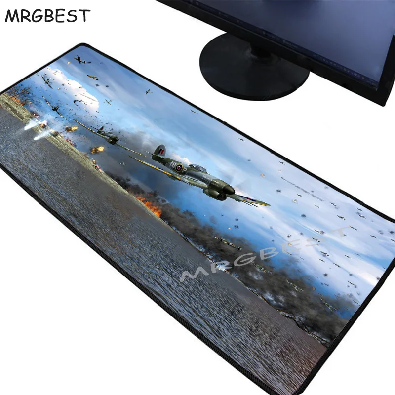 

MRGBEST Aircraft Large Gaming L Lockedge Mouse Pad Non-slip Rubber for Laptop Computer Desk Keyboard Mat for CSGO DOTA Gamer