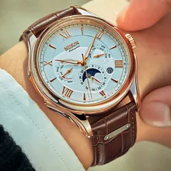 Switzerland NESUN Automatic Mechanical Moon Phase Men's Watches Luxury Brand Luminous Sapphire Waterproof Multi-function N9030