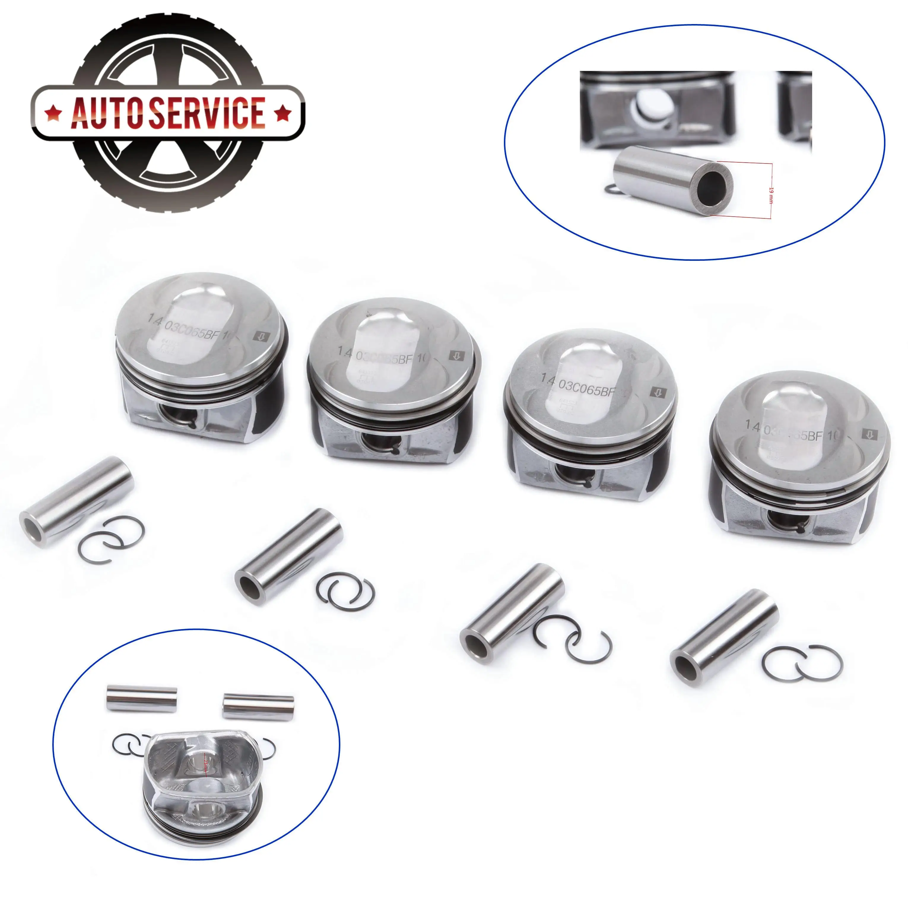 76.51+0.5MM Pistons Rings Set For A1 CC Polo GTI Golf Plus Jetta Tiguan Skoda Seat 1.4TSI BWK BMY CAVD CNWA 03C107065BF