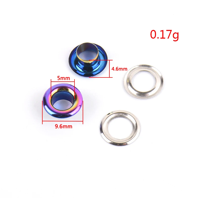 Different Sizes Rainbow Metal Eyelets For DIY Leathercraft Scrapbooking Shoes Belt Cap Bag Tags