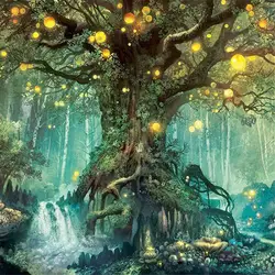 DIY oil Painting By Numbers Magic forest ancient trees Kits abstract paint by numbers Picture On Canvas For Wall Art Picture