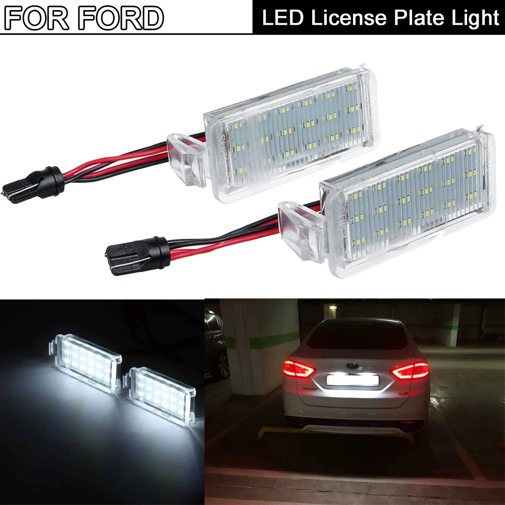 2Pcs Error Free White LED License Plate Light Number Plate Lamp For Ford Falcon BA/BF/FG Territory SX SZ For Chevrolet Camaro