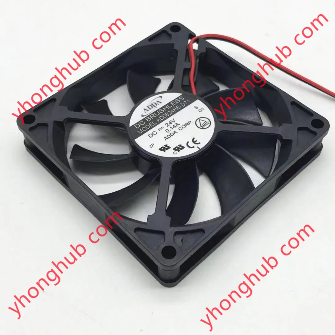 

ADDA AD0824HB-D71 DC 24V 0.14A 80x80x15mm 2-Wire Server Cooling Fan