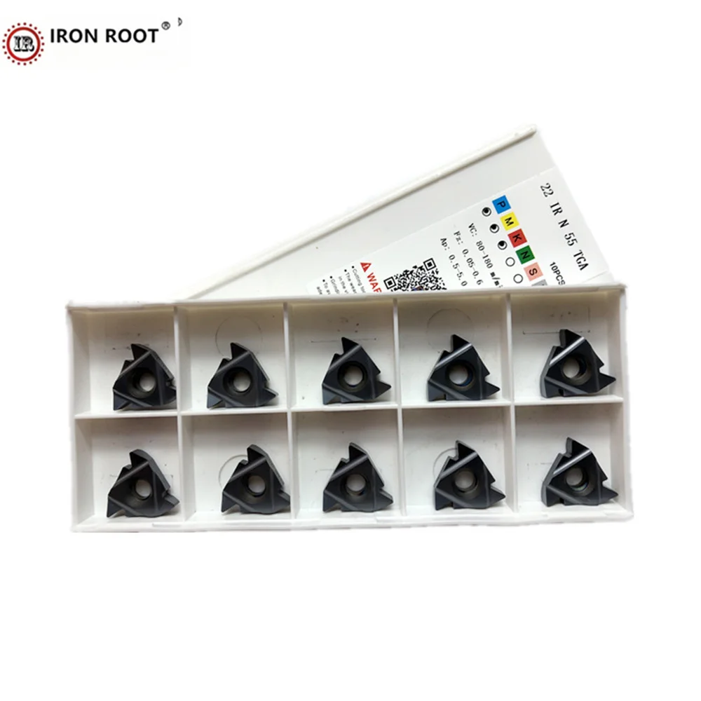 IRON ROOT 22ER N55 TGA,22IR N60 TGA CNC Lathe Tool Metal Turning Tool Thread Carbide Insert For SER,SEL Thread Tool Holder