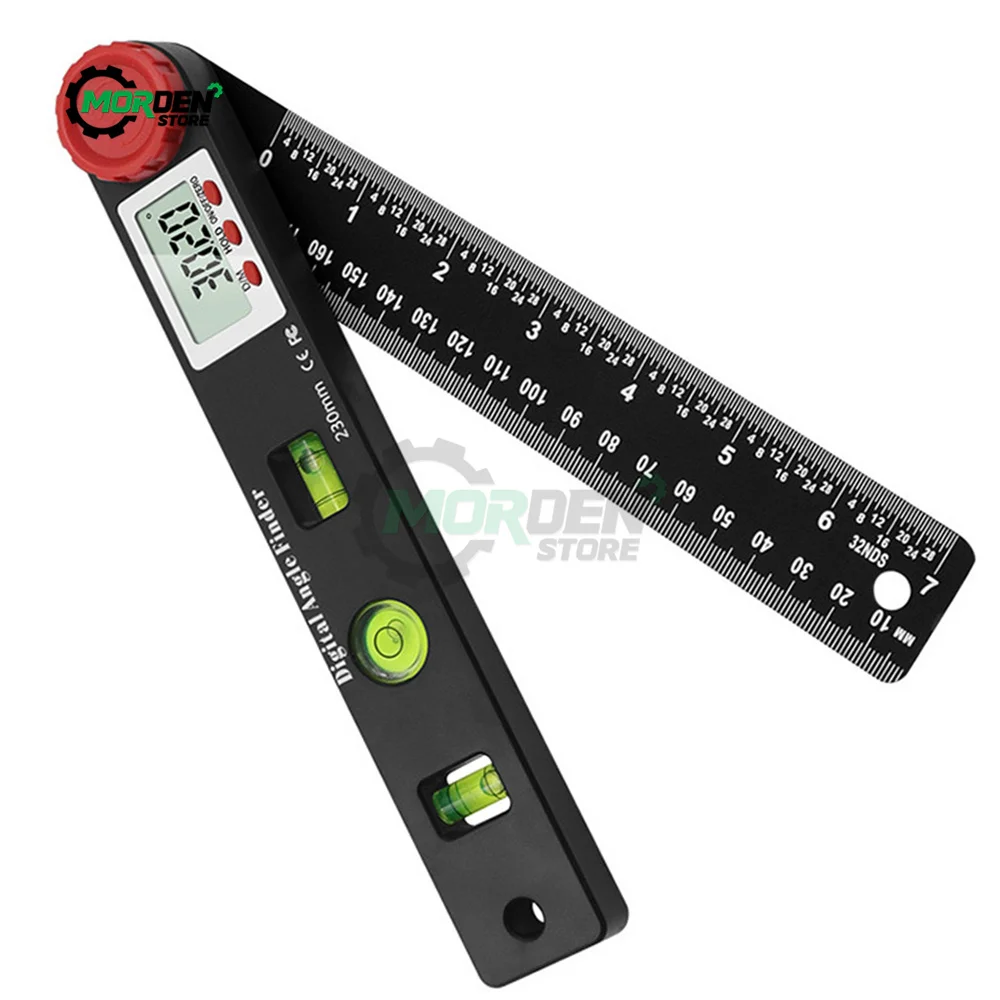 大工仕事用のデジタル分度器定規,230mm,4in 1,ユニバーサル定規,360度角度測定ツール