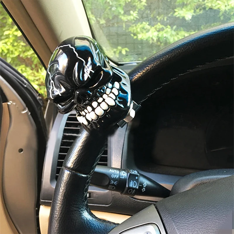 Skull Head Universal Car Steering Wheel Spinner Knob Adjustable Hand Control Ball handle Grip Spinner Auto Auxiliary Booster