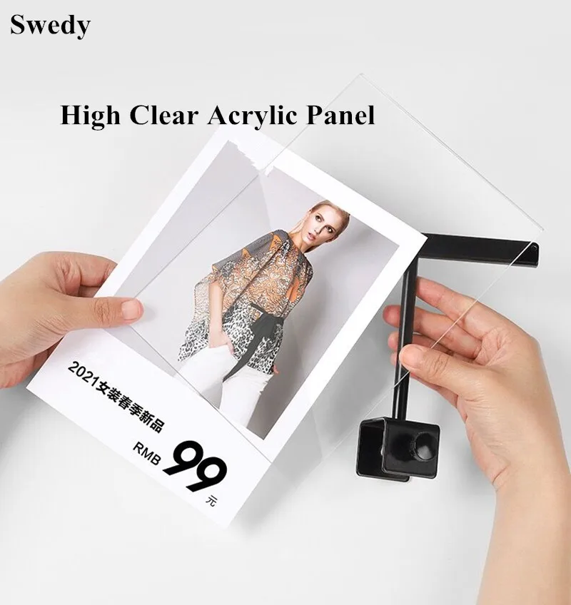 A5 Adjustable Poster Holder Stand Advertising Business Menu Sign Holder Clip Frame Clothing Shelf Promotion Display Stand Board