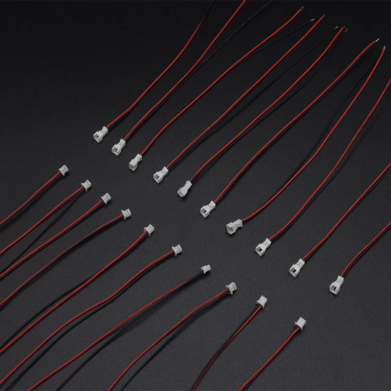 10Pairs Micro Mini JST 1.25mm 2 Pin Connectors Male Female Plug Wire Connector with Wire Length 150mm 28AWG For Eelectric Wires