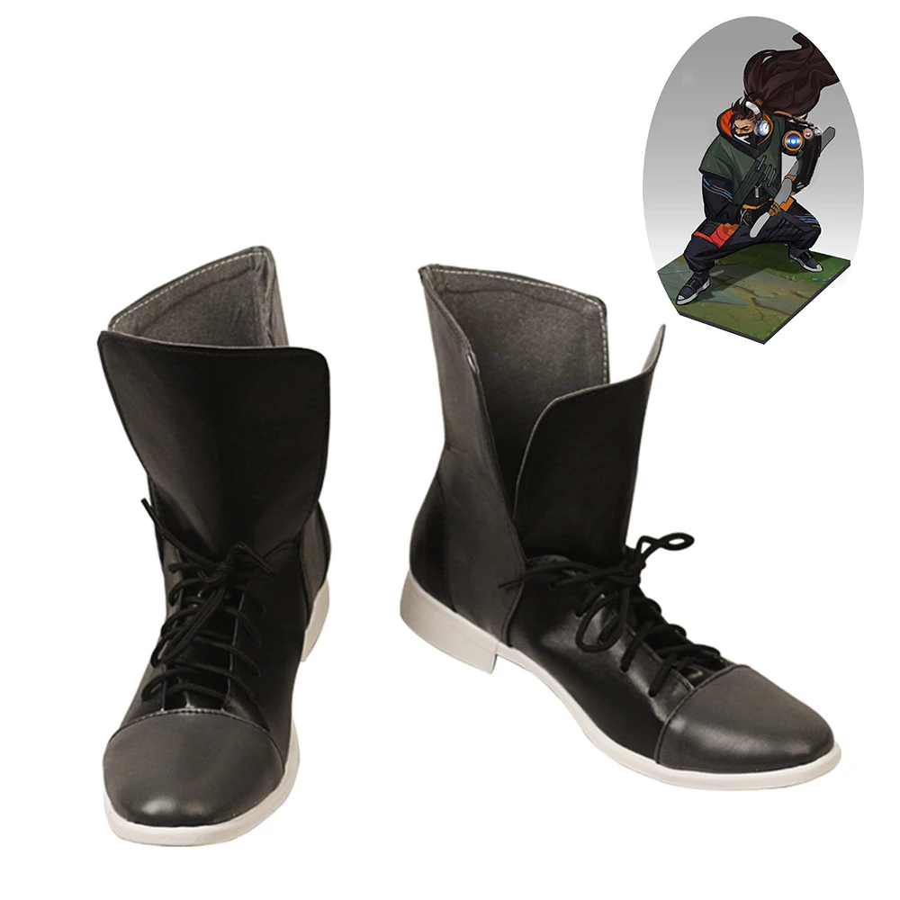 True Damage Yasuo Shoes Cosplay LOL Men Boots