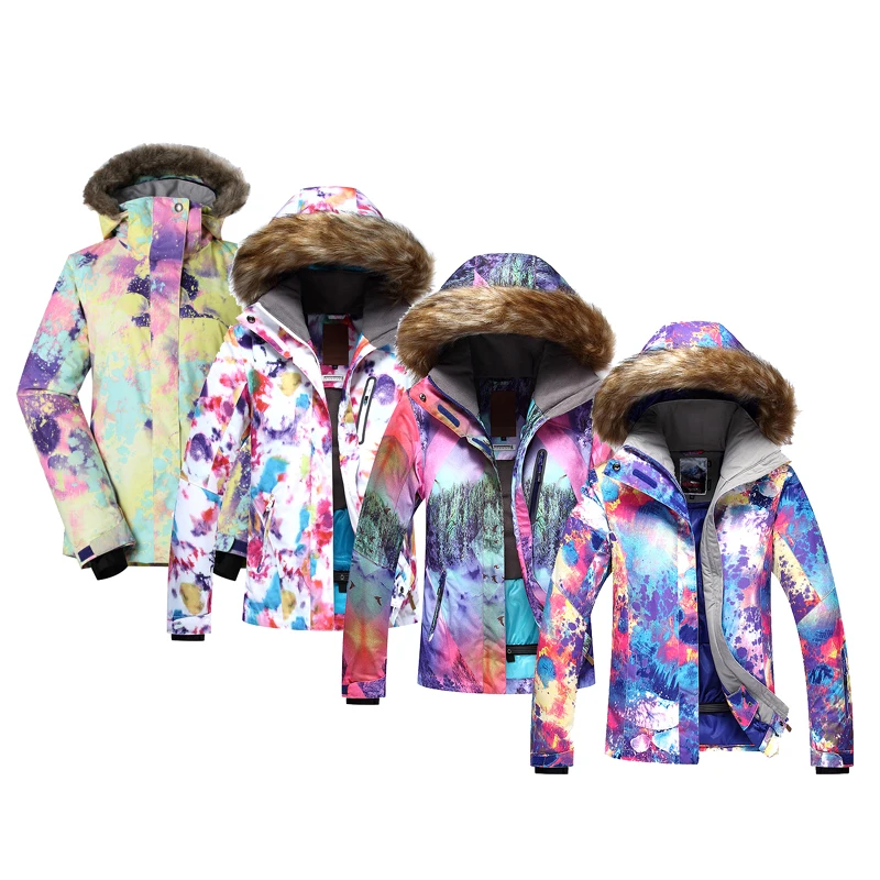 

Women's Snow Jackets Winter Ice Coats Outdoor Sports Snowboarding Clothing 10k Waterproof Windproof Skiing Suit Wear For Girl's