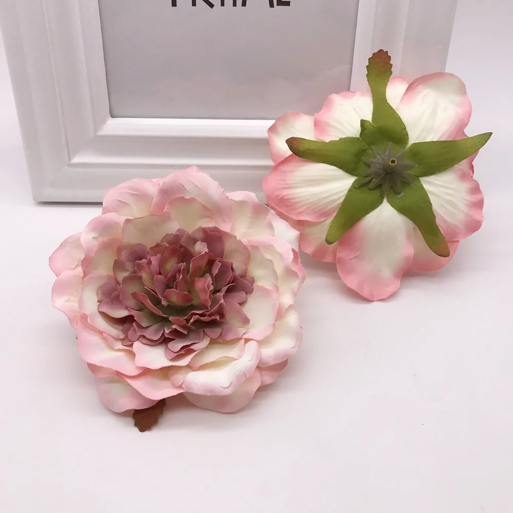 5 قطعة الفاوانيا زهرة رؤساء الزخرفية سكرابوكينغ زهرة اصطناعية للمنزل الزفاف حفلة عيد لوازم الديكور #4