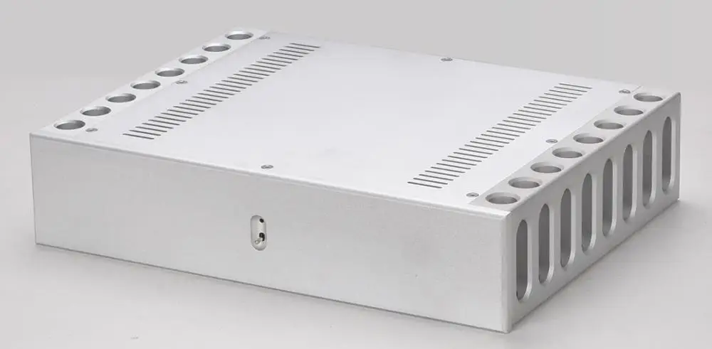 High grade CNC all aluminum personalized power amplifier case enclosure/ post amplifier chassis AMP BOXsilver 3608