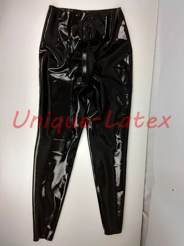 MÄNNER LATEX HOSE MIT PENIS KONDOM CODPIECE VERSTECKTE PENIS KONDOM ANGEPASST