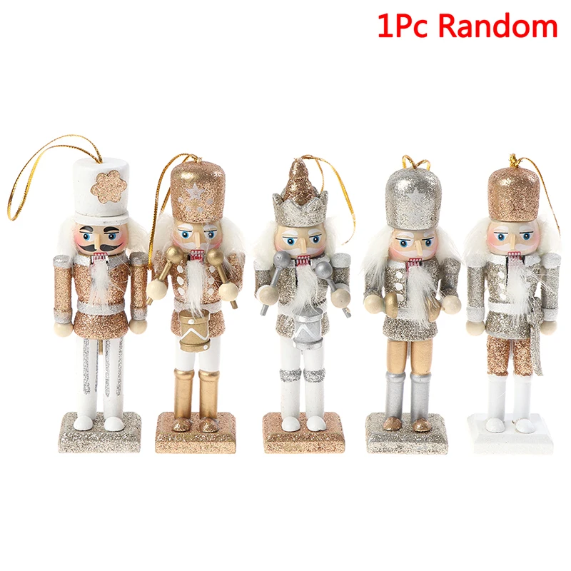 6/8/10/12/12.5/13cm Wooden Nutcracker Solider Figure Puppet Doll Handcraft For Children Gifts Christmas Home Office Decor