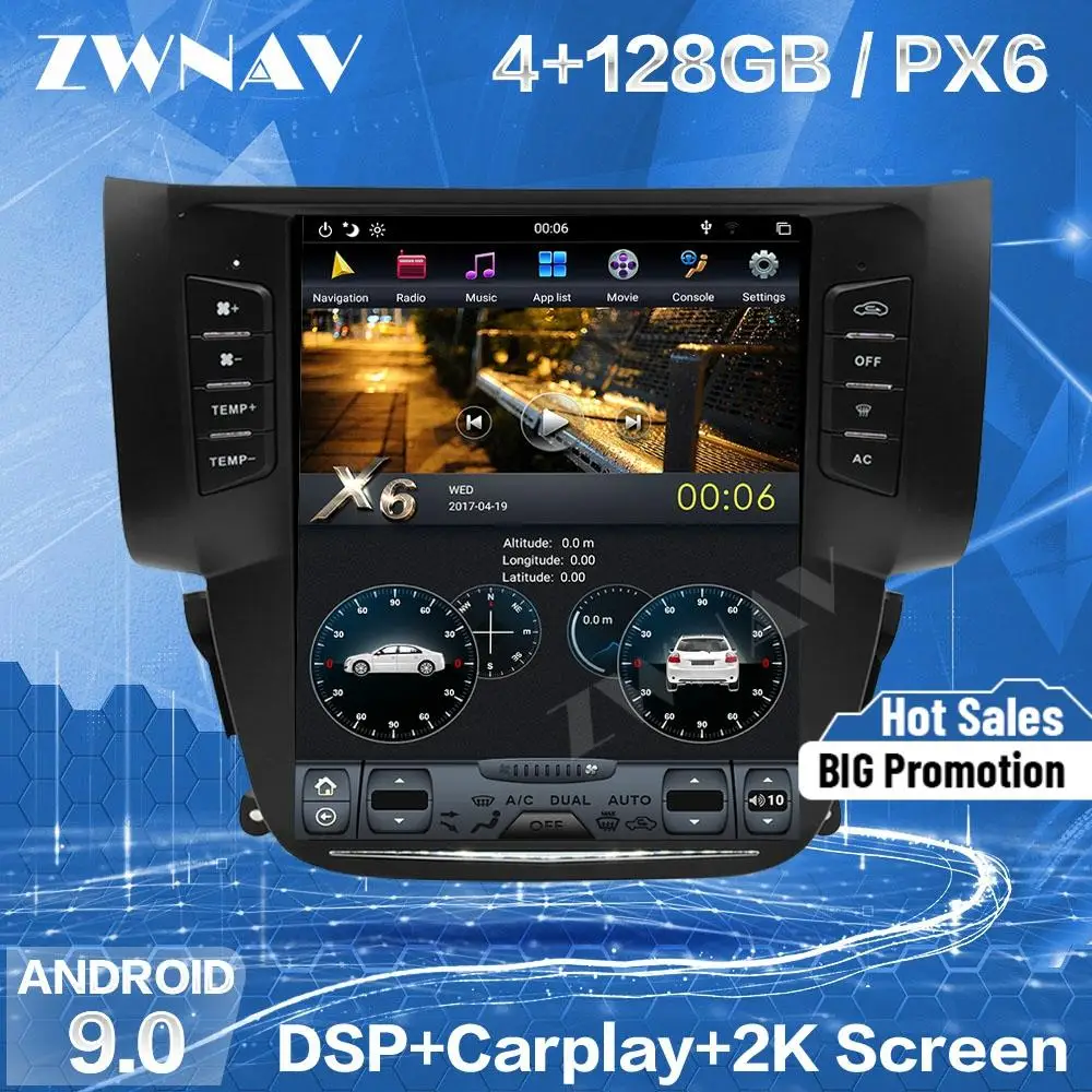 4+128G T-Style Carplay For 2012 2013 2014 2015 2016 2017 Nissan Sylphy Android Unit Player Auto Audio Stereo Radio Recorder