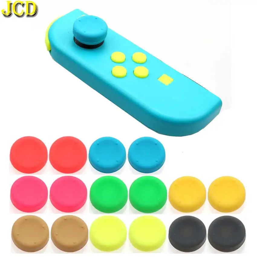 

JCD 4PCS Silicone Analog Thumb Stick Grips Caps for Nintend Switch NS JoyCon Controller Sticks Skin Joy Con ThumbStick Cap