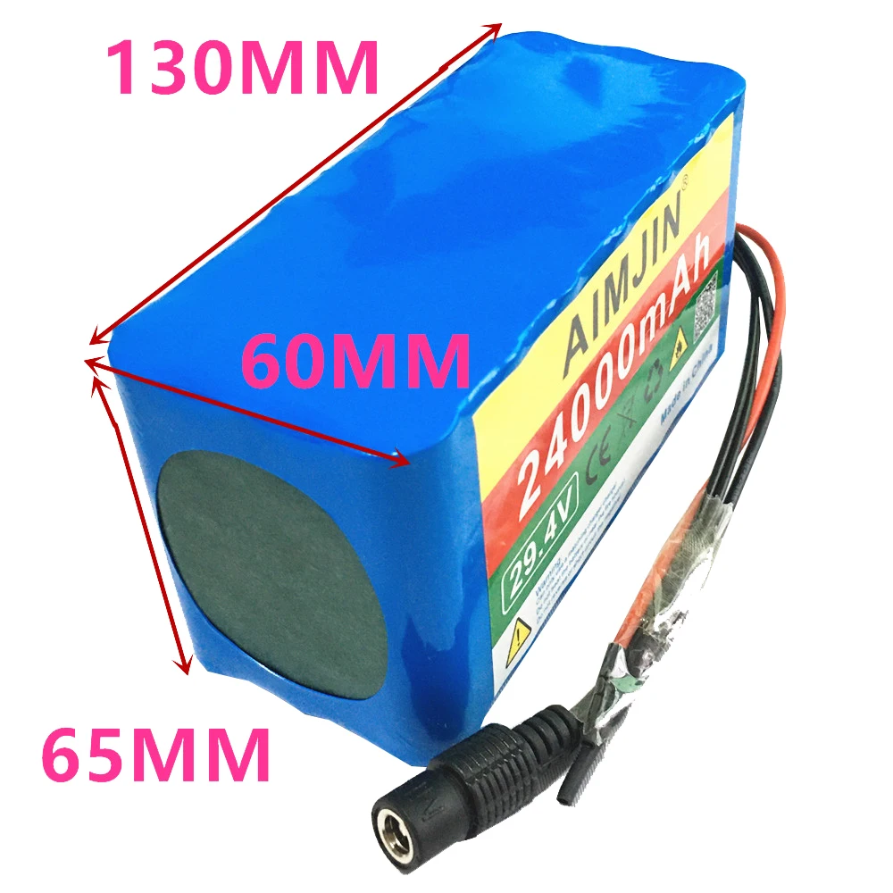 24V 24Ah 7S3P 18650 Li-ion Battery Pack 29.4V 24000mAh