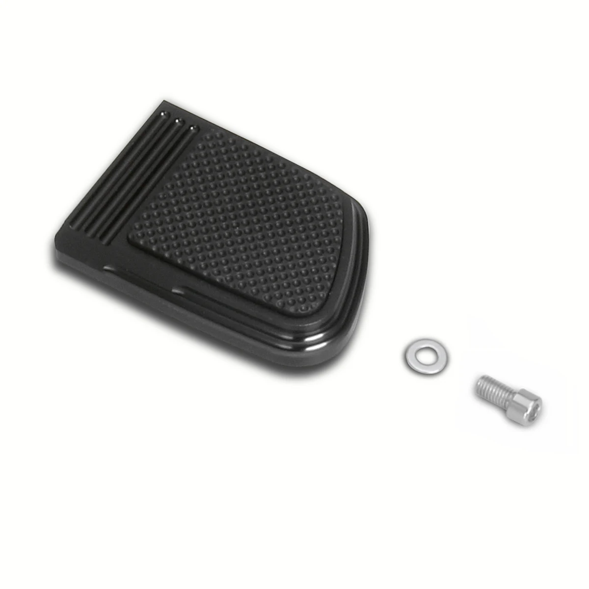 CNC Black Defiance Small Brake Pedal Pad Cover For Harley Dyna Fat Bob FXDF FXDL1993-2021 Softail FXSTS 1984-2021