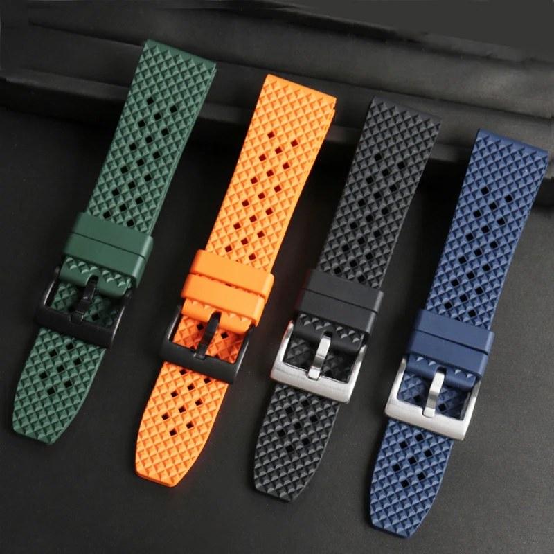 Quick Release Watch Bands Premium Quality NEW FKM Rubber Watch Strap20mm 22mm Men Waterproof Replacement Bracelet  For O-mega