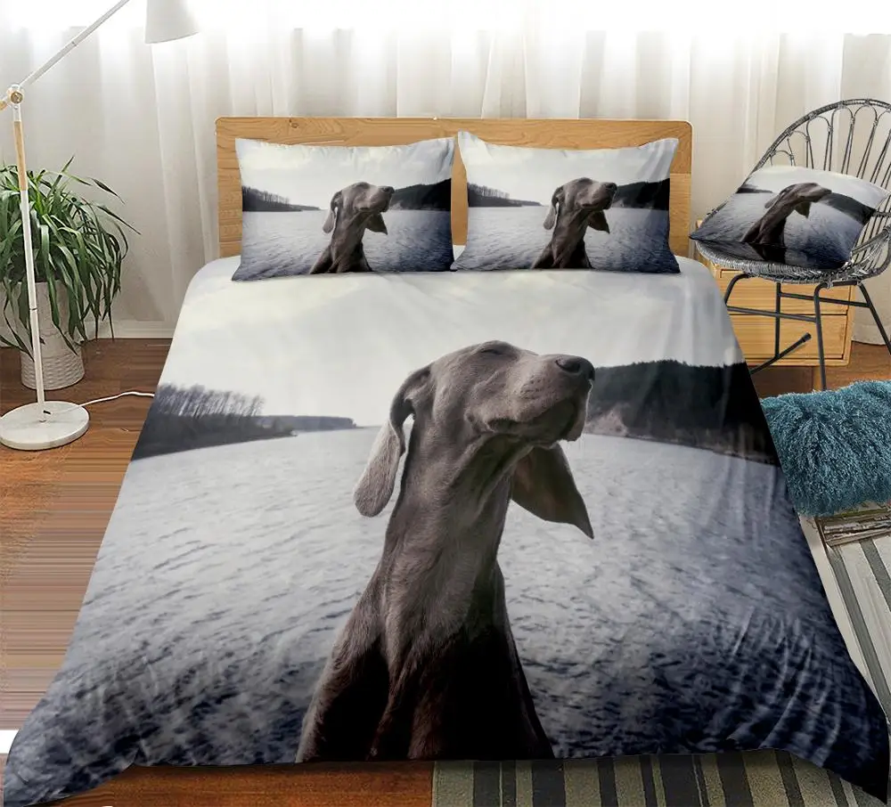 

Sausage dog Duvet Cover Set Animals Bedding Set Cute Dog Beds Set Bedclothes Home Textiles Microfiber For Boys Kids Bedding Set