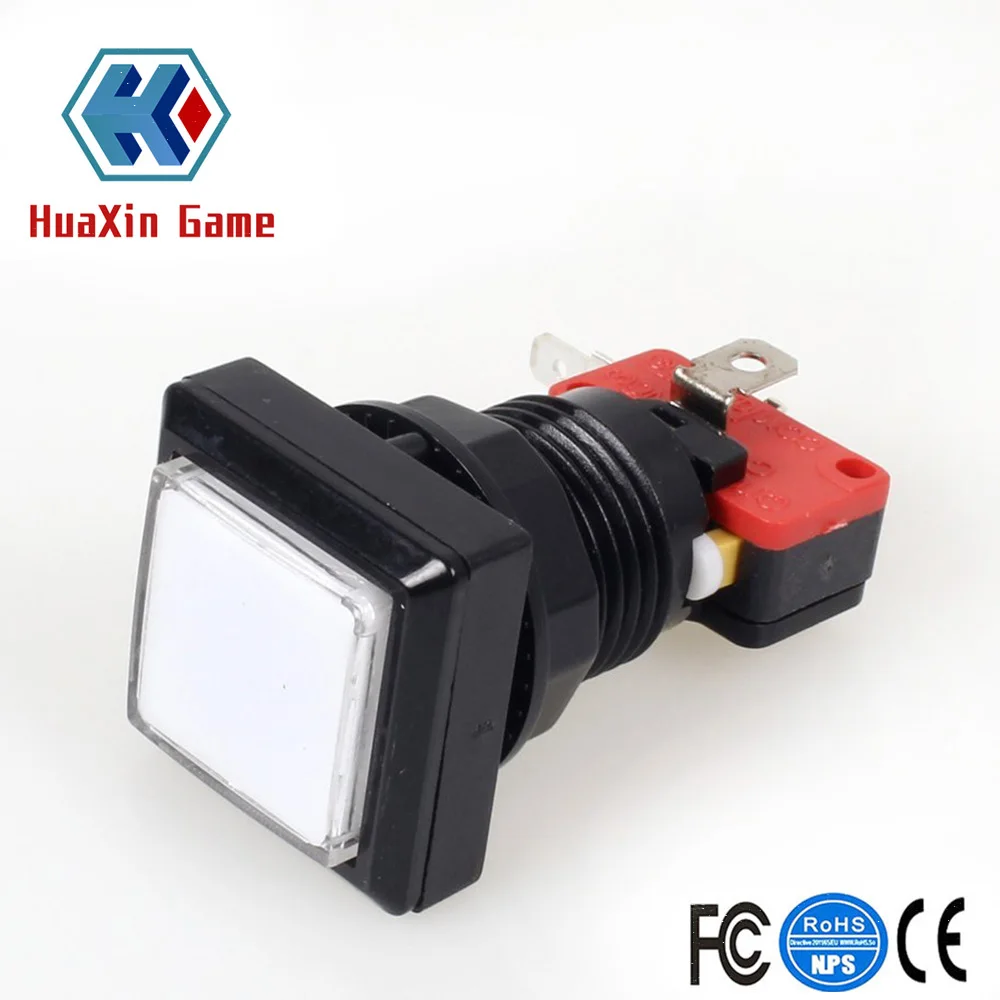 5V 12V, Square Shape LED Illuminated Push Button with Micro Switch, Arcade Machine, Gaming Video Game Consoles, Jamma Kit, 10PCS