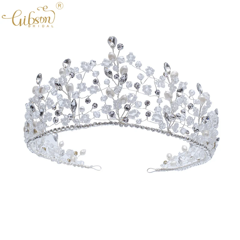 

Free Shipping Crystal Bridal Crown And Tiaras Headpiece Jewelry Wedding Hair Accessories Silver Color