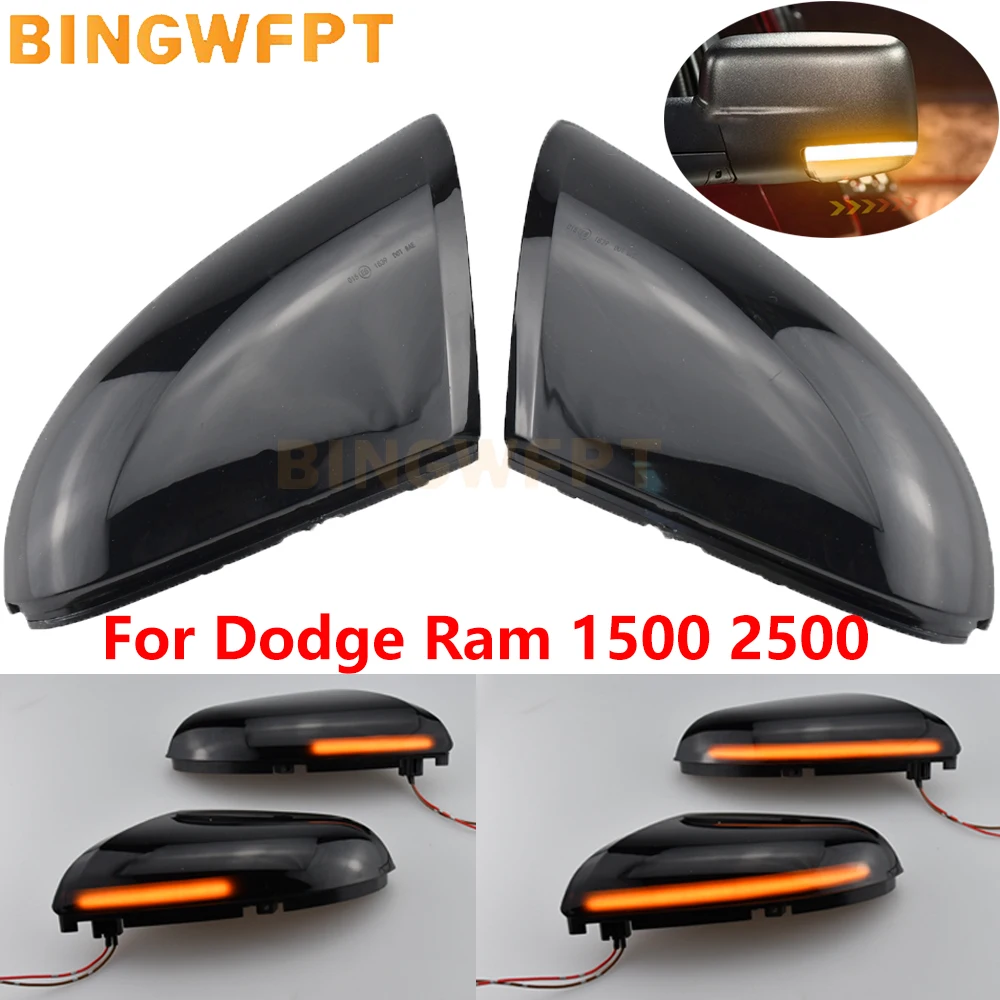 Car Led Side Mirror Light Turn Signal Dynamic Indicator Lamp For Dodge Ram 1500 2500 2009-2014 Rear View Mirror Indicating Flash