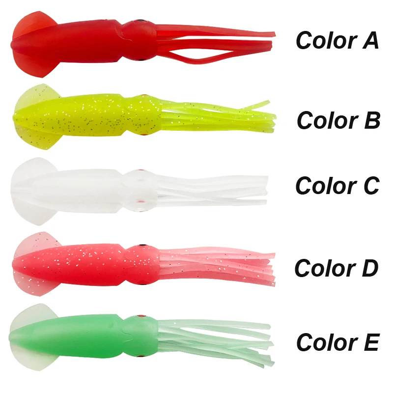 WESTBASS 5PCS Soft Octopus Lures 125mm-10g Rubbler Squid Baits Silicone Skirt Fishing Wobblers Vivid Swimbait Pike Weedless Isca