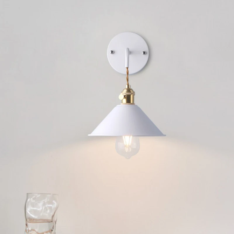 الشمال الإبداعية البساطة معكرون الجدار مصباح غرفة نوم أباجورة غرفة المعيشة الحديثة مرآة مصباح الحمام التبديل الجدار الخفيفة #4