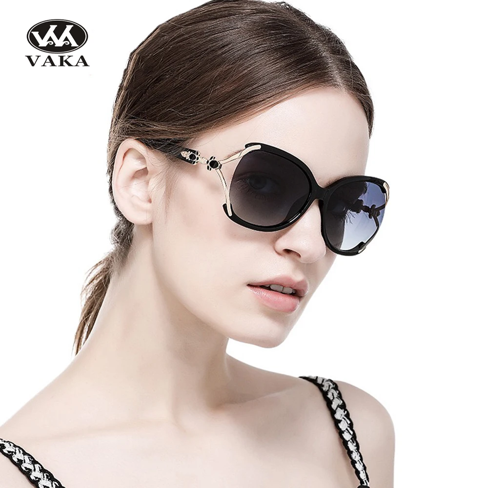 

Vaka High Quality Oversized Polarized Sunglasses Women UV400 Lens Luxury Sun Glasses Vintage Ladies Sunglass 2022