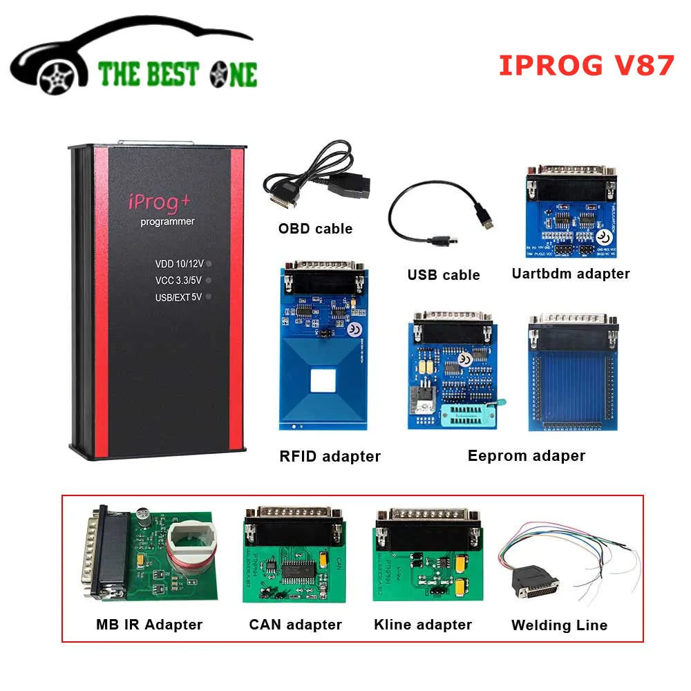 Updated V87 Iprog+ Key Programmer For ECU+IMMO+EEPROM+Airbag Reset To 2019 Cars Iprog Pro Replace Tango/Carprog/Digiprog3