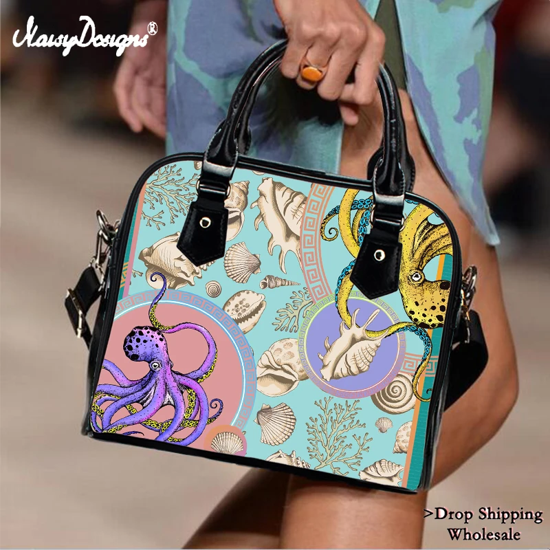 

Noisydesigns Crossbody Bags For Women 2021 luxury Europen Golden Floral Pattern PU Leather Female Shoulder Bags Dropshipping