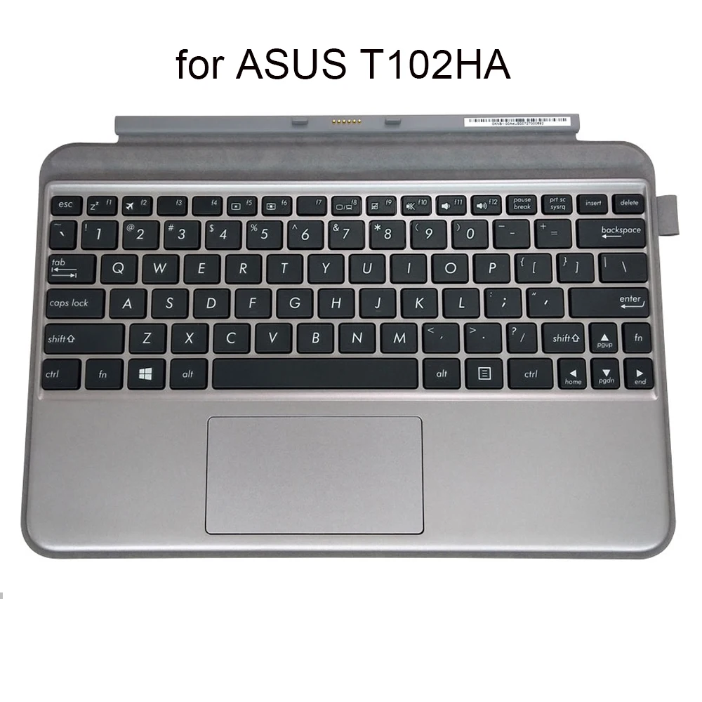 

English Keyboard Topcase Palmrest For Asus Transformer Mini T102HA US QWERTY Replacement Keyboards Silver Cover 0KNB1-00A4US00