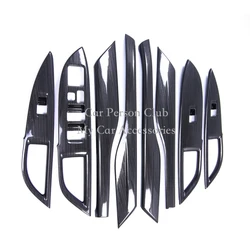 For Mitsubishi Outlander 2013-2022 Door Window Lift Switch Armrest Cover Trims ABS Chrome Stiker Car-Styling 4 Style Accessories