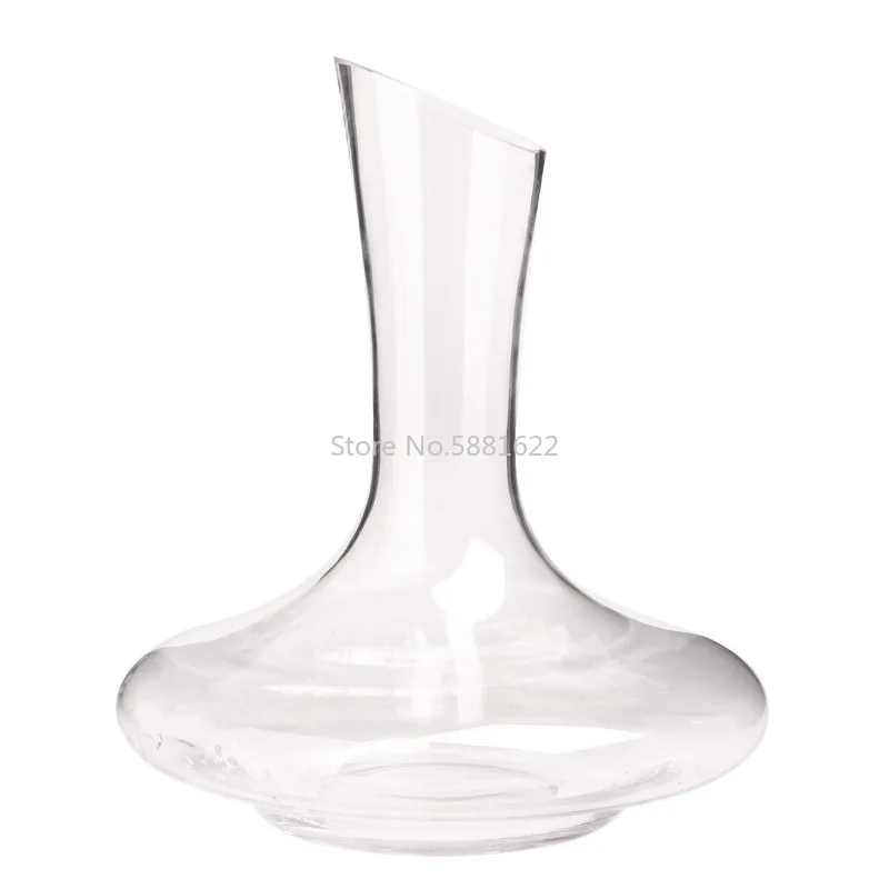 High-end Lead-free Crystal Glass Oblique Mouth Decanter Big Belly Fast Decanter Hip Flask