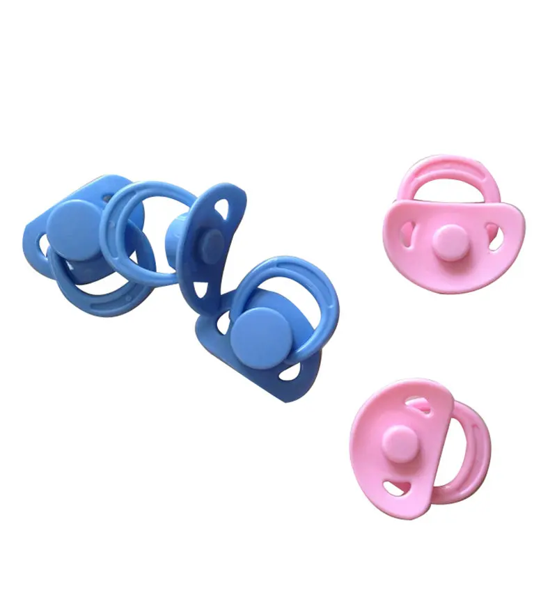 10pcs/lot Magnet Pacifiers For Reborn Dolls Pacifiers Nipples Pink Blue White Color Magnetic Dummy Fit For Reborn Babies DIY