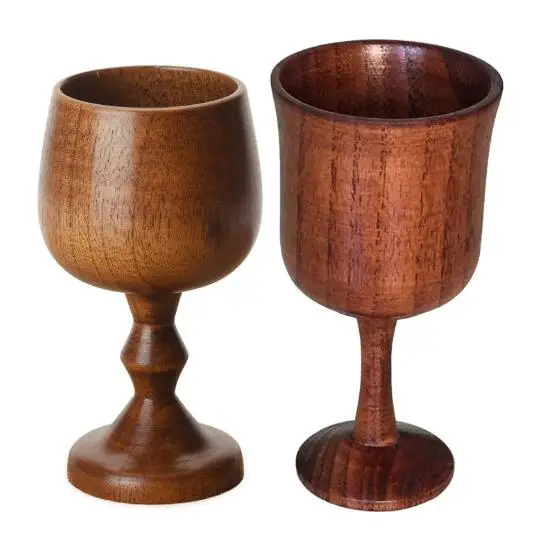 

Environmental protection red wine goblet round classic wine glass wooden solid wood cup