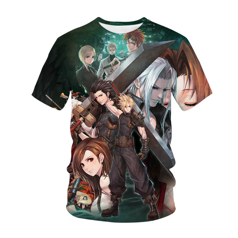 2021 Final Fantasy Theme Men Women T Shirts Anime Tops Casual T-shirt Plus Size Streetwear Clothes Oversized