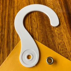 100pcs Big Plastic Header Hooks Fabric Leather Swatch Sample Head Hanger Giant Hanging J-hook Display Hooks
