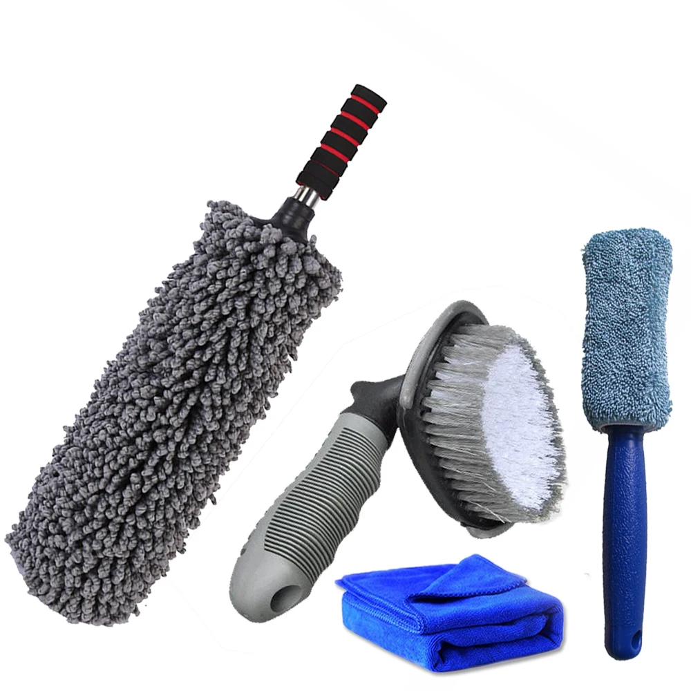 

Car Duster Brush Auto Dirt Polishing Adjustable Cleaning Brush Microfiber Dust Cleaner Auto Wax Polisher Mop Car Washing Tools