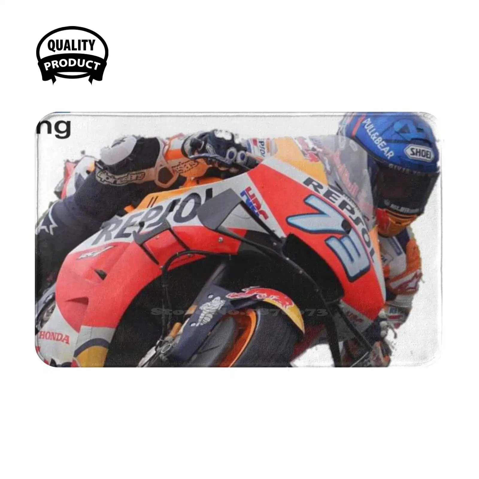 Racing By Alex Marquest Soft Cushion Home Carpet Door Mat Car Rug Sport Bike Big Bike