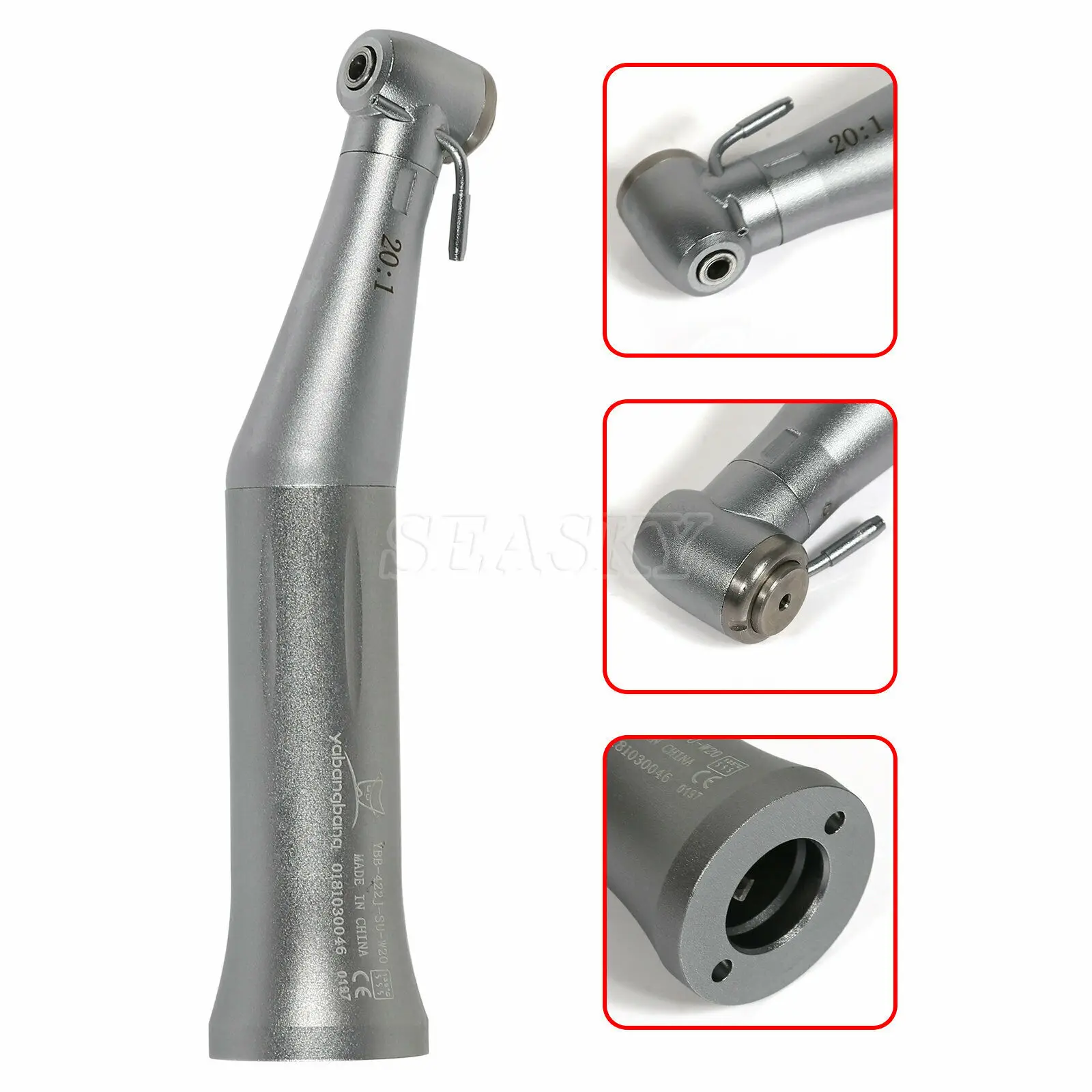 For NSK Dental  E-Type Implant  Motor 20:1 Reduction Surgical Contra Angle Push Button Handpiece